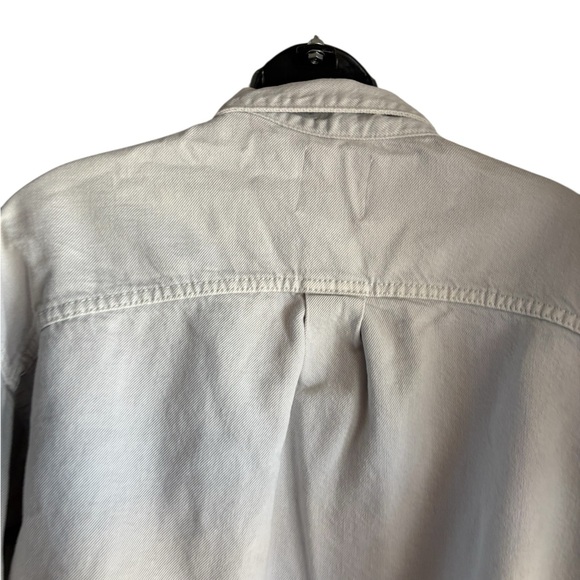 ZARA Women's Off-White Denim cropped Jean Jacket Sz Small preloved - Picture 4 of 9